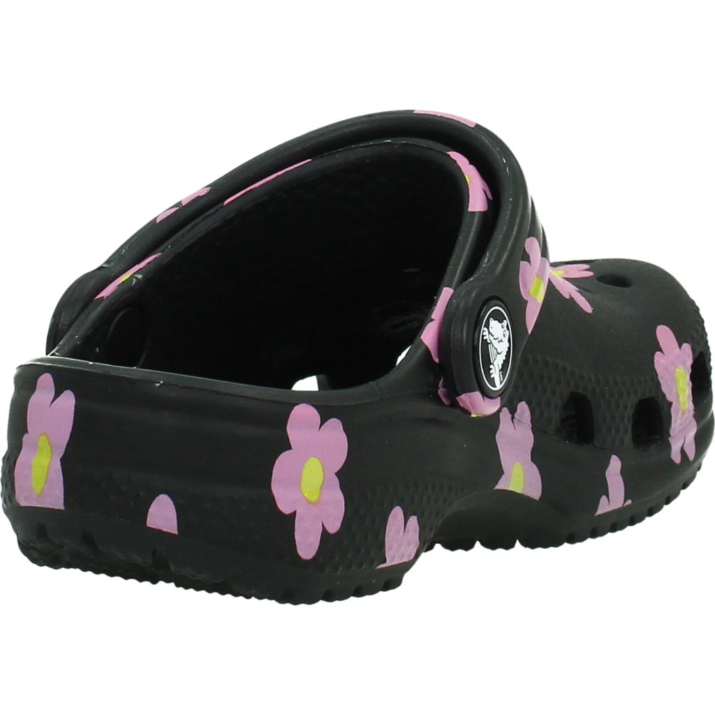 CROCS CLASSIC FLOWER CLOG en color NEGRO (3)