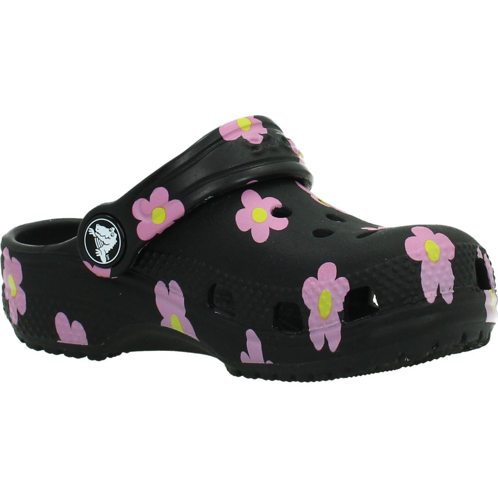 CROCS CLASSIC FLOWER CLOG en color NEGRO (5)