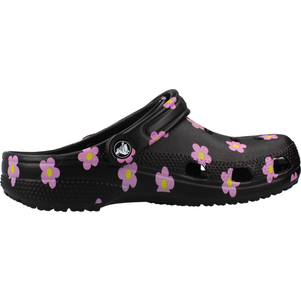 CROCS SANDALIA CLASSIC FLOWER CLO en color NEGRO (4)