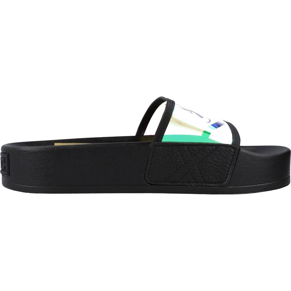 MUNICH PLATFORM SLIDER IRIDESCENT en color NEGRO (4)
