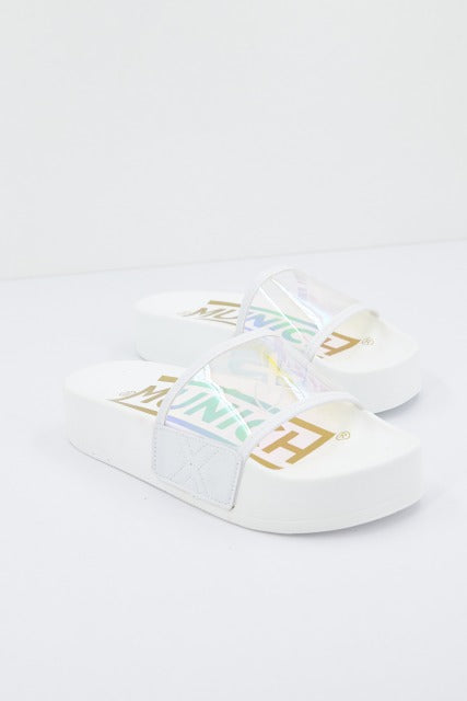 MUNICH LATFORM SLIDER IRIDESCENT en color BLANCO (2)
