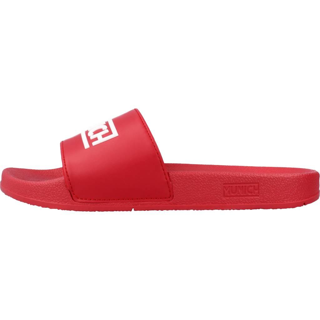 MUNICH FLAT SLIDER D LOGO en color ROJO (2)