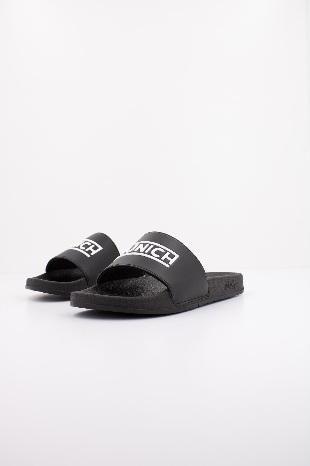 MUNICH FLAT SLIDER D LOGO BLA en color NEGRO (2)