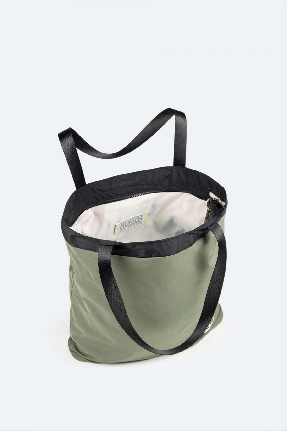MUNICH SHALLOW TOTE BACKPACK en color VERDE (3)