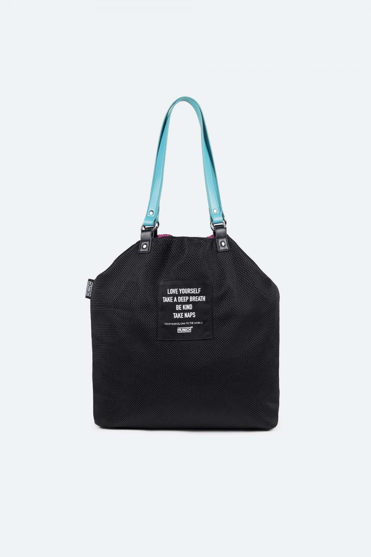 MUNICH GOGO SPIN REVERSIBLE TOTE en color NEGRO (1)