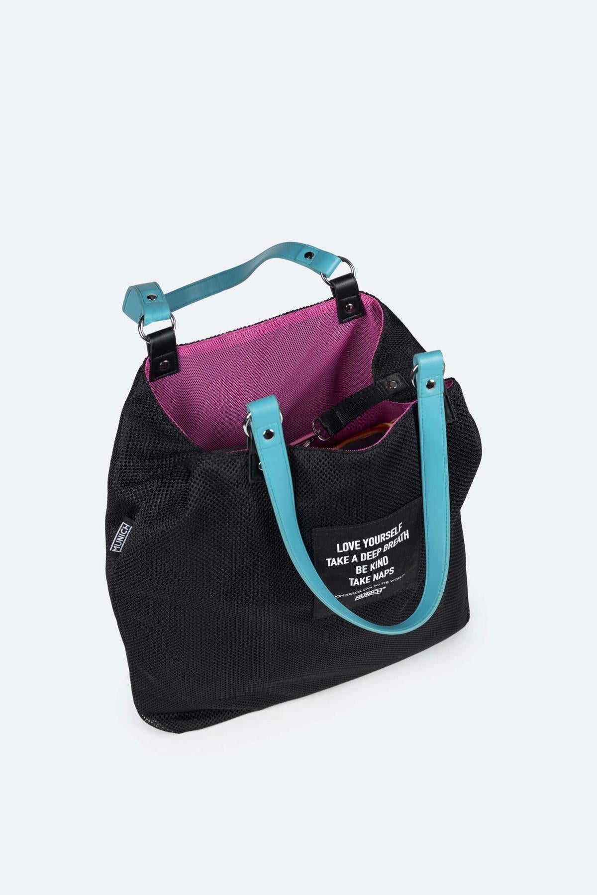 MUNICH GOGO SPIN REVERSIBLE TOTE en color NEGRO (3)