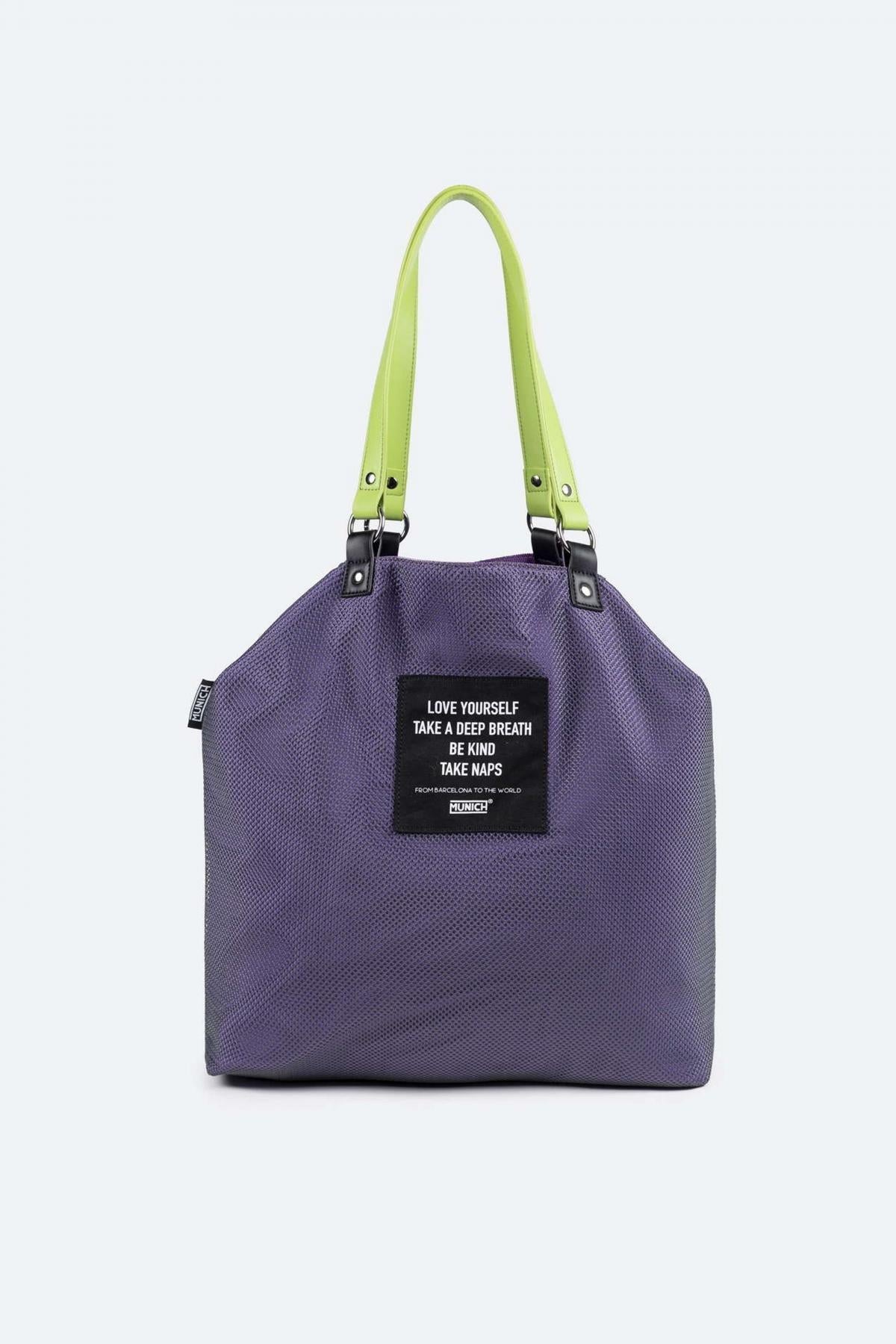 MUNICH GOGO SPIN REVERSIBLE TOTE en color VIOLETA (1)