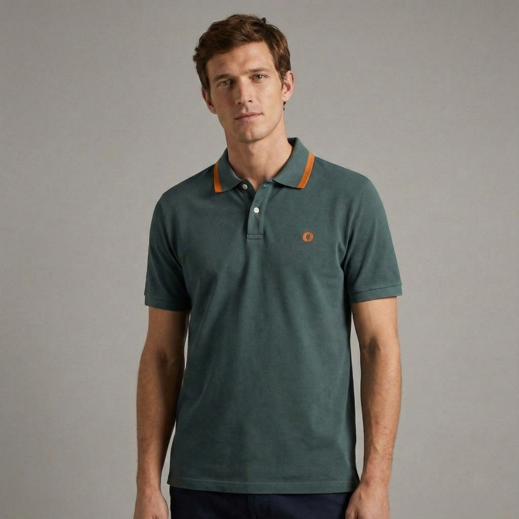 ECOALF RAYANALF POLO en color VERDE (4)