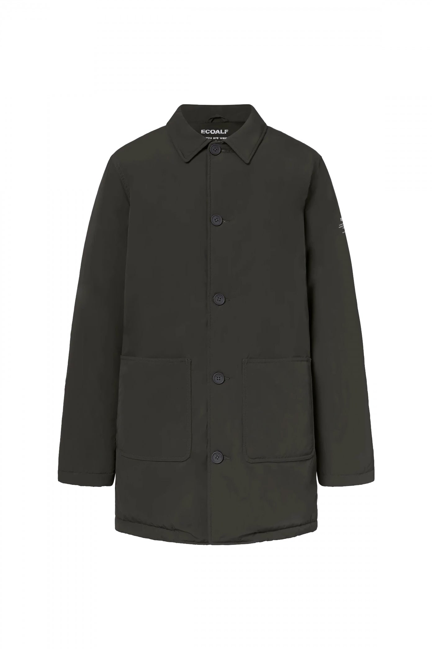 ECOALF ANCUA LONG JACKET M en color VERDE (1)