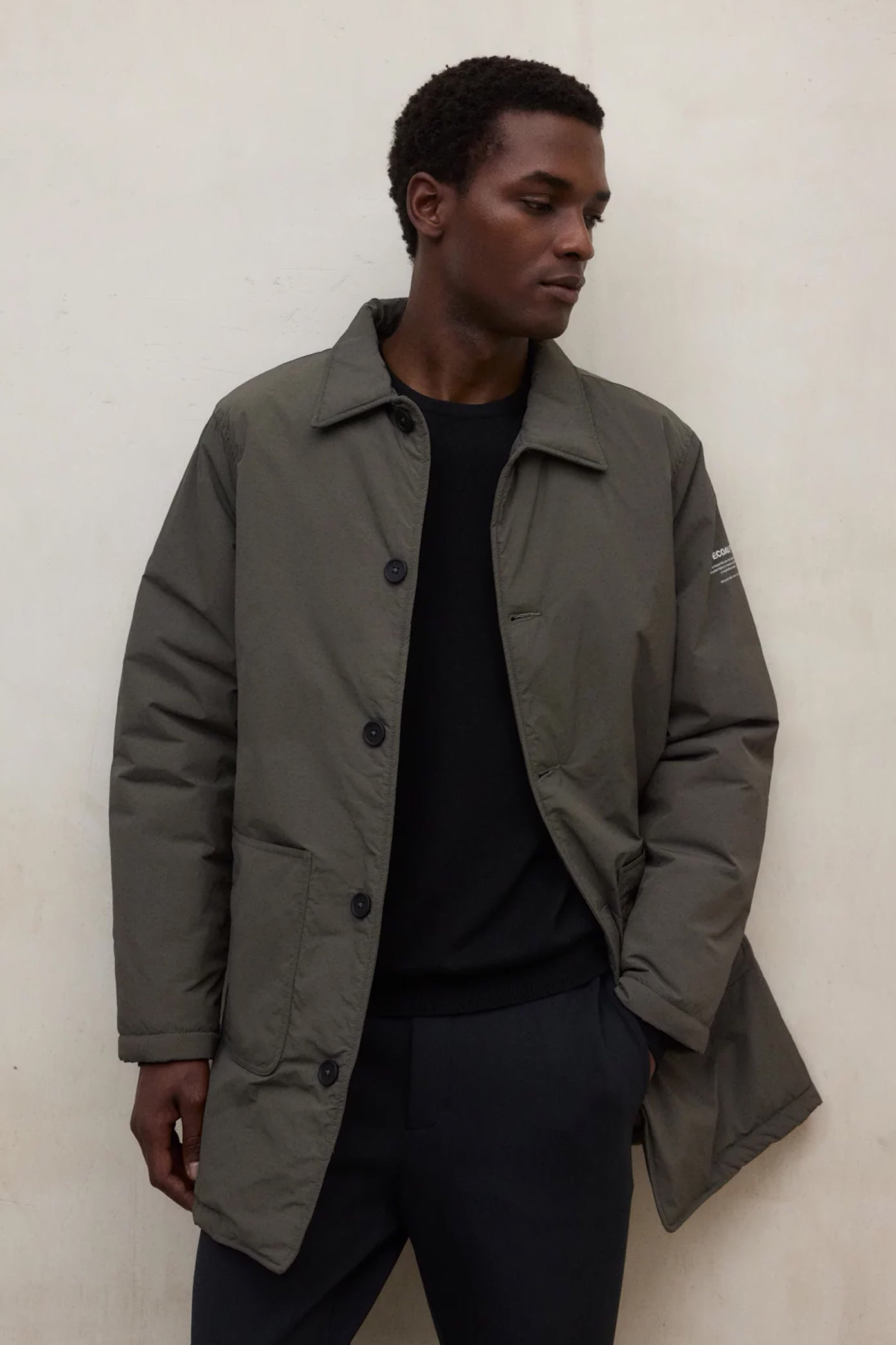 ECOALF ANCUA LONG JACKET M en color VERDE (2)