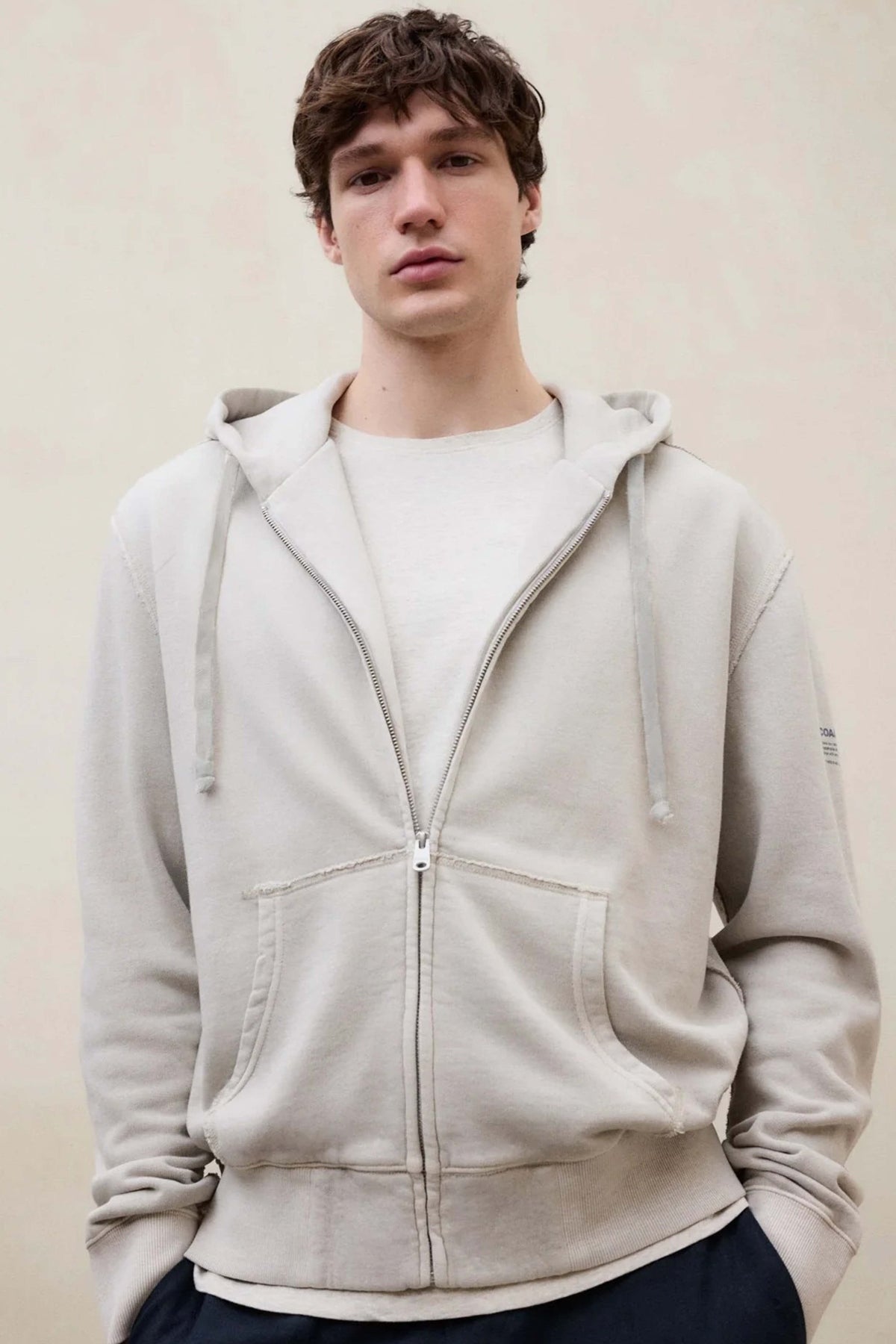 ECOALF RENA SWEATSHIRT MAN en color BEIS (3)