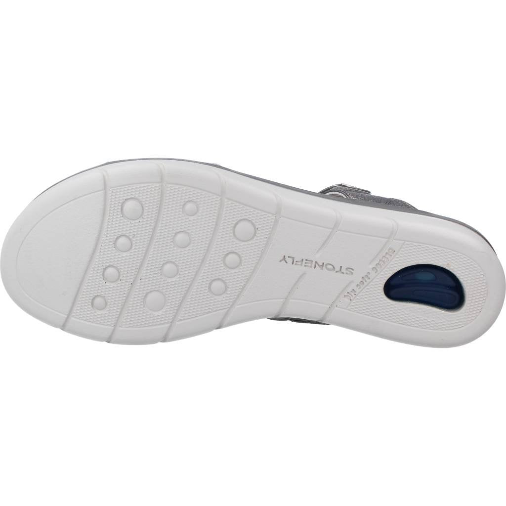 STONEFLY AQUA III LAMINATED LTH/TE en color PLATA (6)