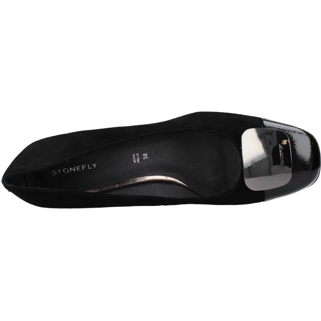 STONEFLY BRIDGET PATENT/GOAT SUEDE en color NEGRO (7)