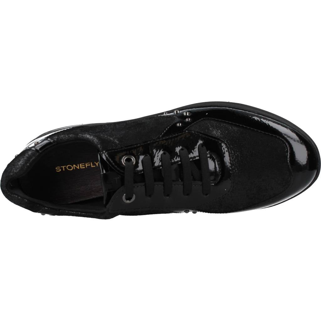 STONEFLY AURORA PATENT/GLITTER VEL en color NEGRO (7)