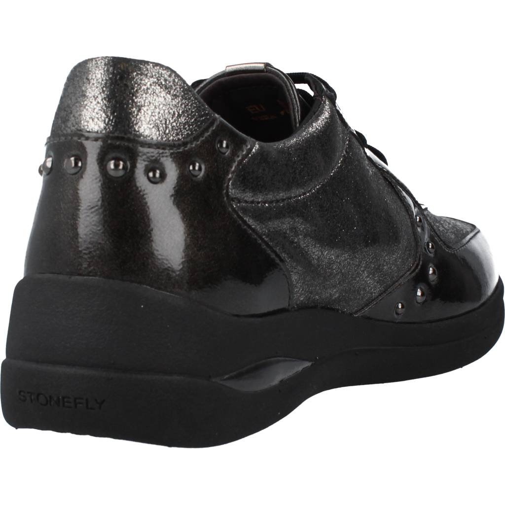 STONEFLY AURORA PATENT/GLITTER VEL en color PLATA (3)