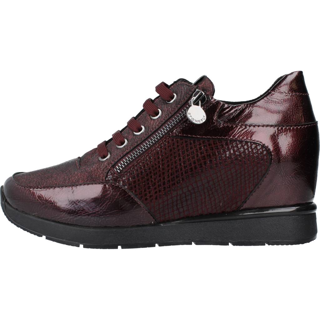 STONEFLY JACKIE PATENT/PRINT SNAK en color BURDEOS (2)