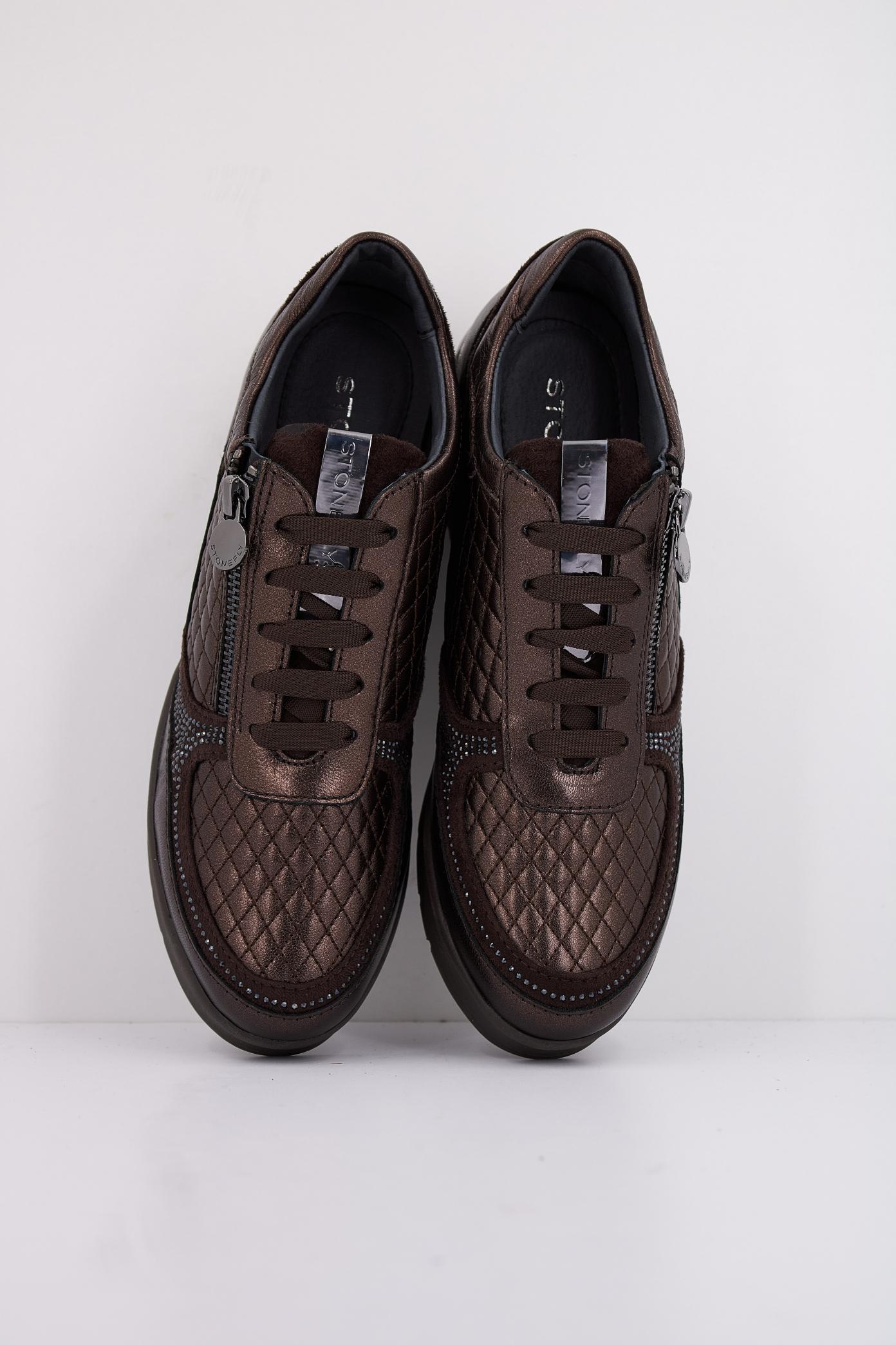 STONEFLY LAMINATED LTH en color MARRON (3)