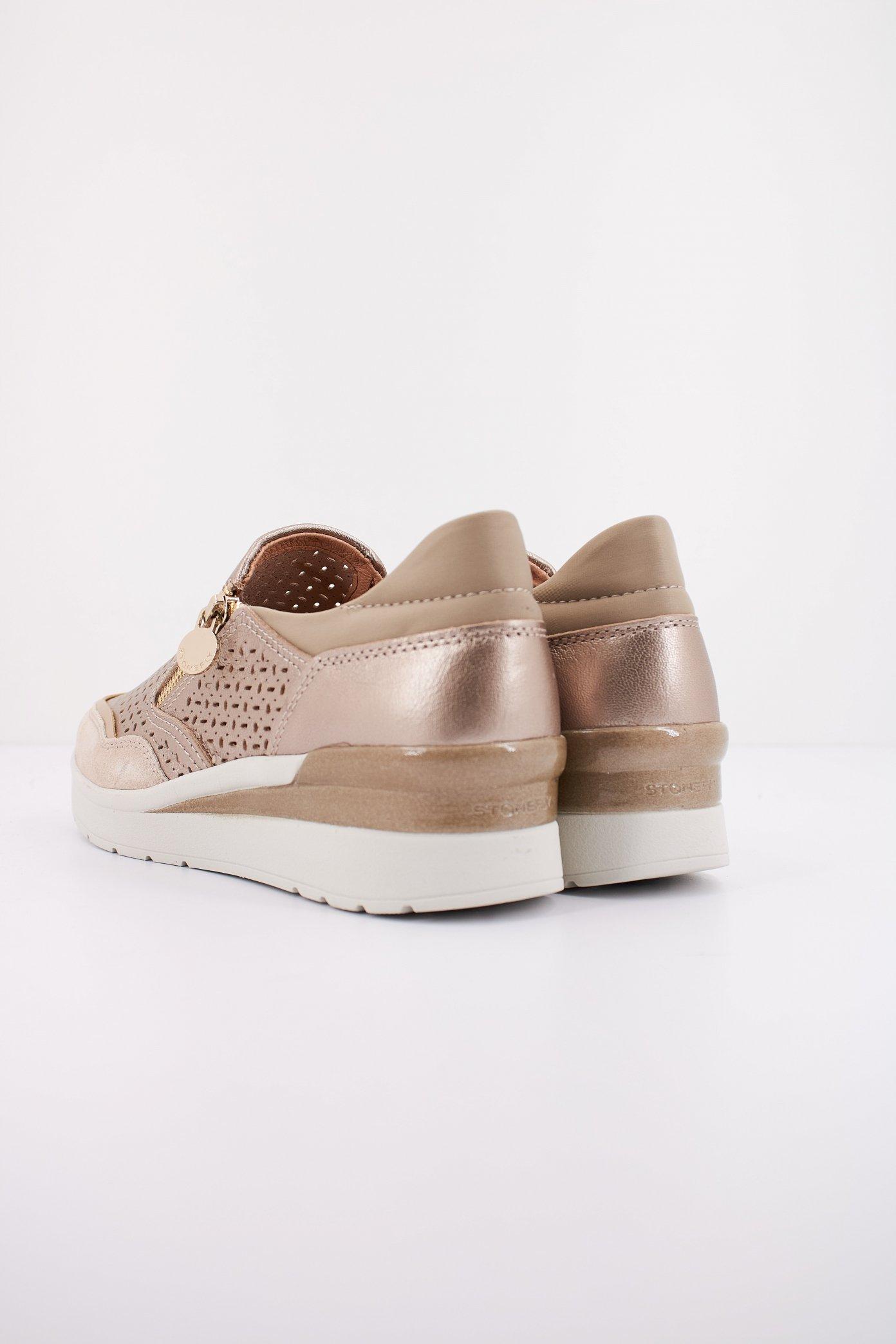 STONEFLY CREAM LAMINATED LTH en color ORO (3)