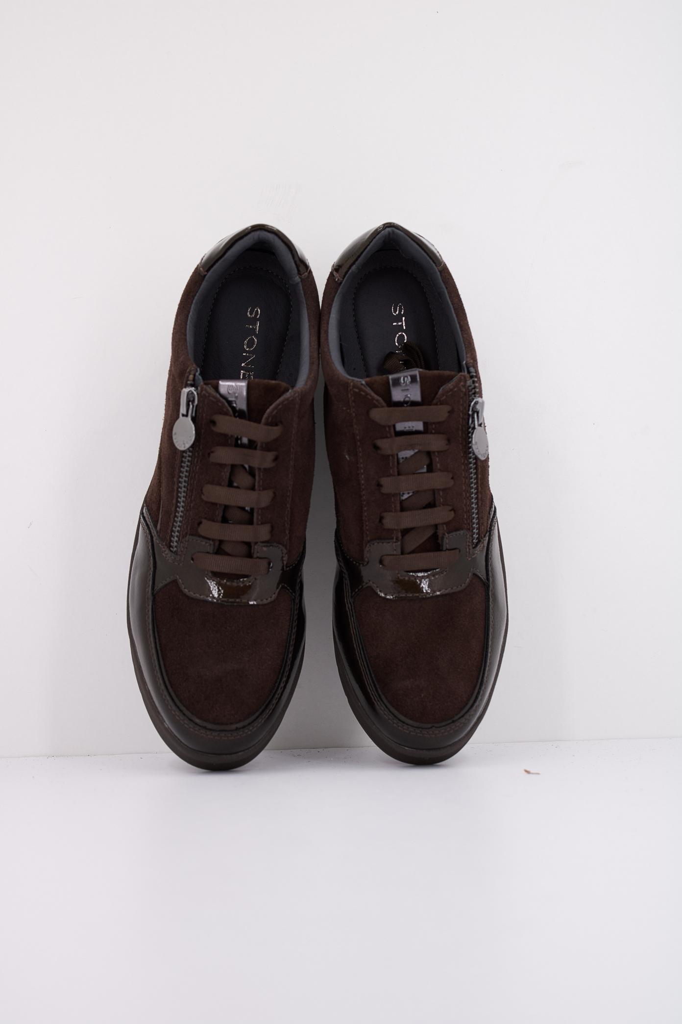 STONEFLY CREAM VELOUR/S PATENT en color MARRON (3)