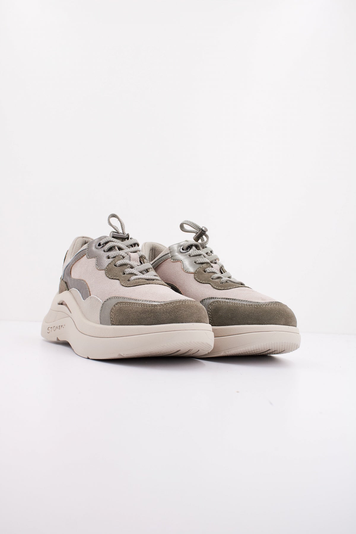STONEFLY ROCHA VELOUR/EMBOSSED LAMINATED LTH en color GRIS (2)