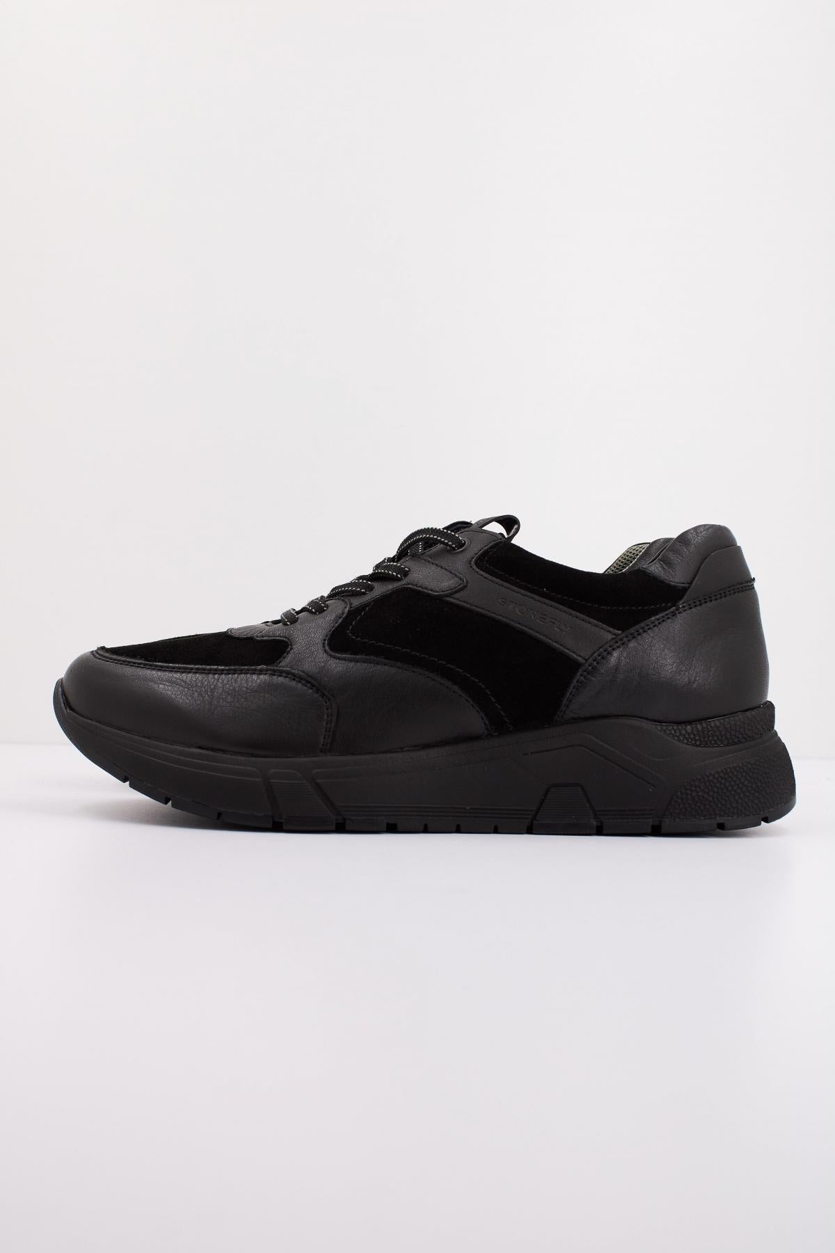 STONEFLY ACTION CALF LTH/VELOUR en color NEGRO (1)