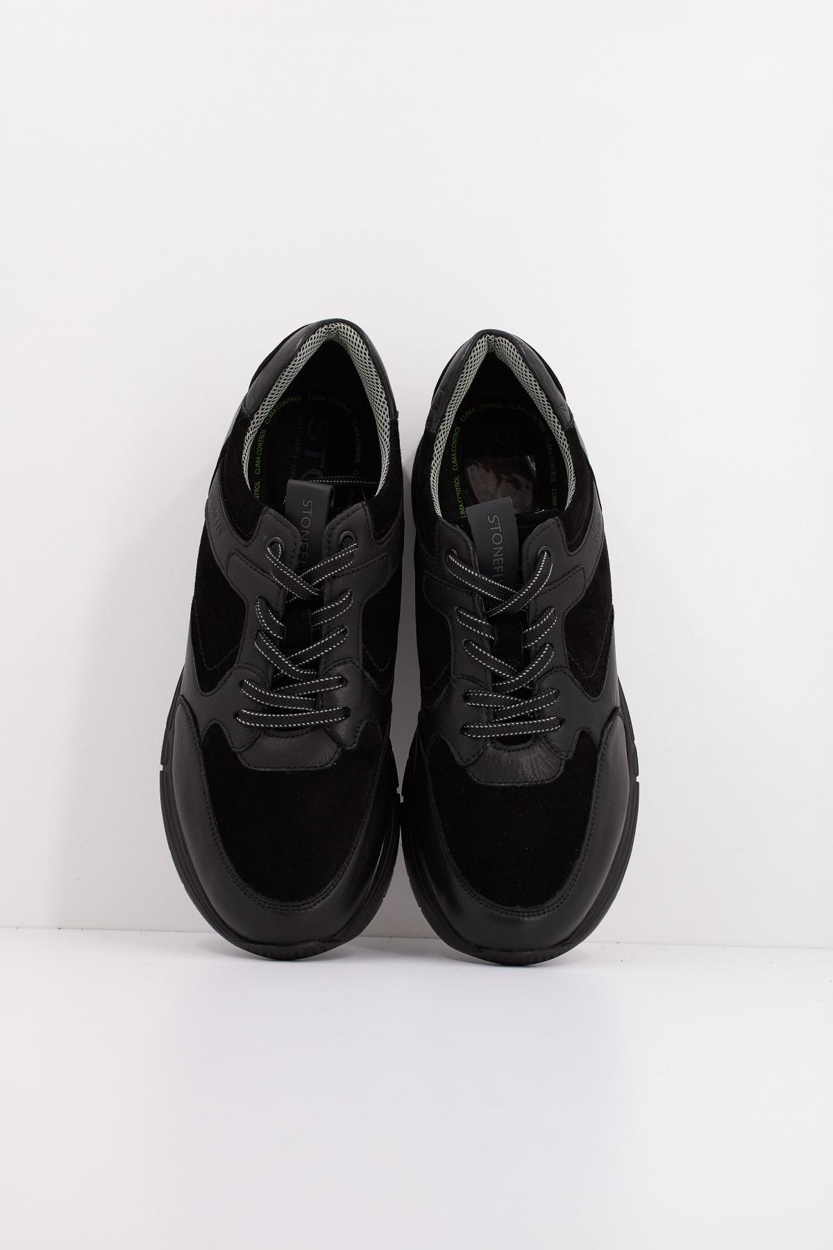 STONEFLY ACTION CALF LTH/VELOUR en color NEGRO (3)