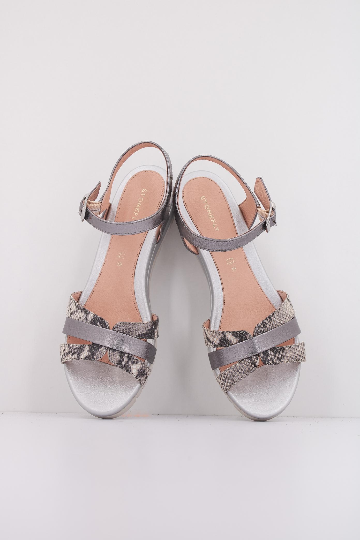 STONEFLY CHER SNAKE EMBOSSED LTH/L en color PLATA (3)