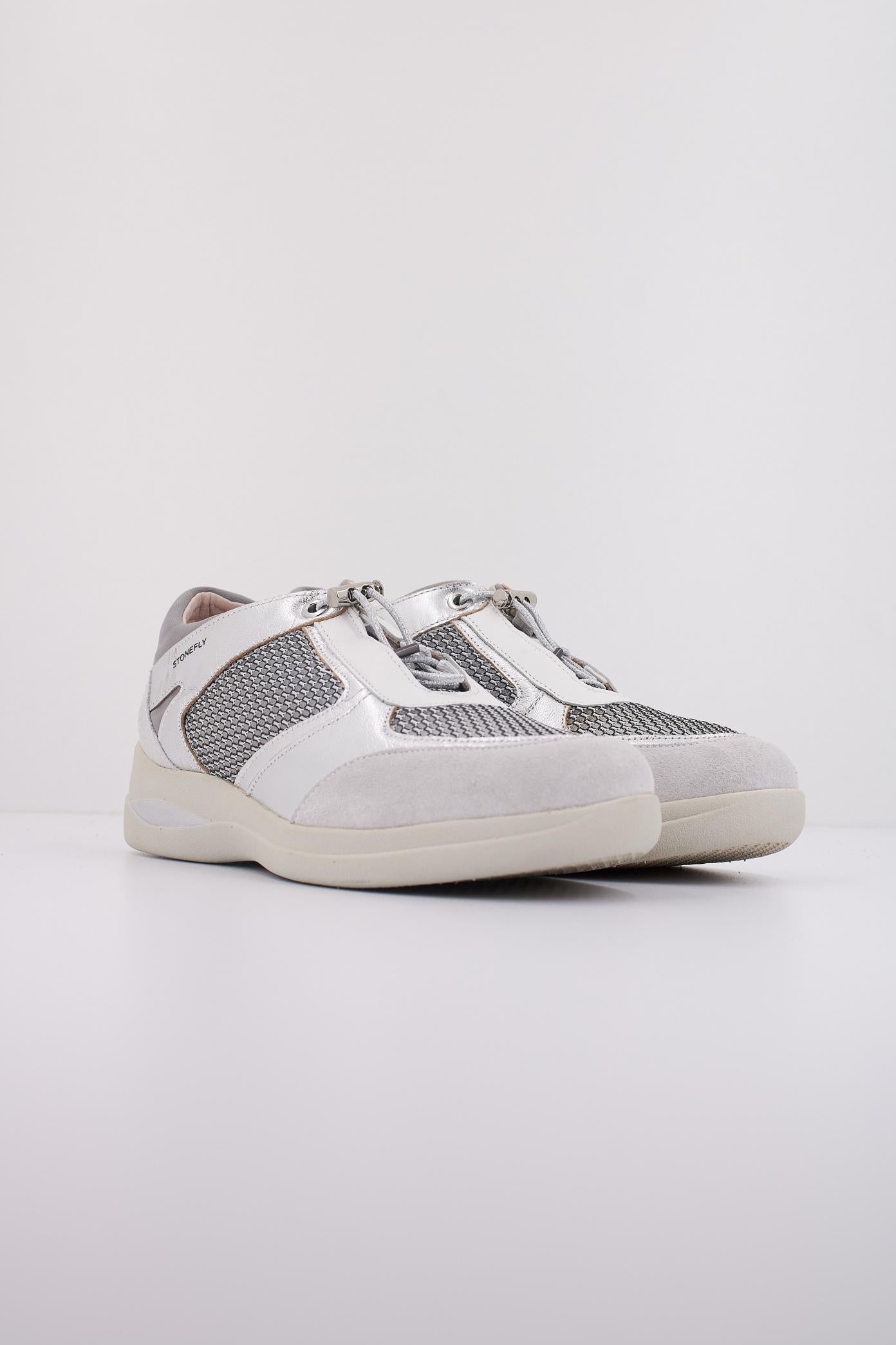 STONEFLY AURORA VELOUR/LAMINATED/ en color PLATA (2)