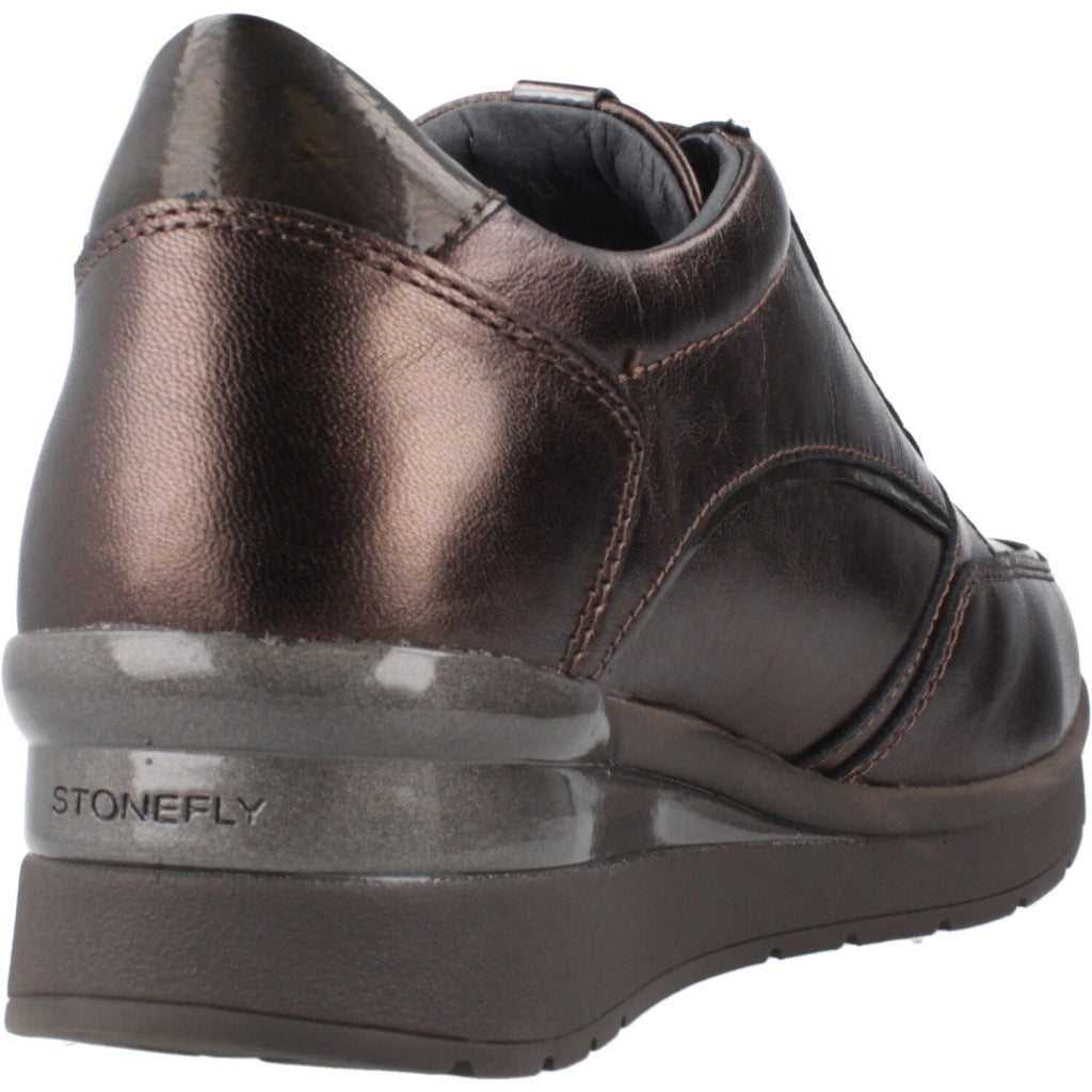 STONEFLY CREAM ZIP LAMINATED en color BRONCE (3)