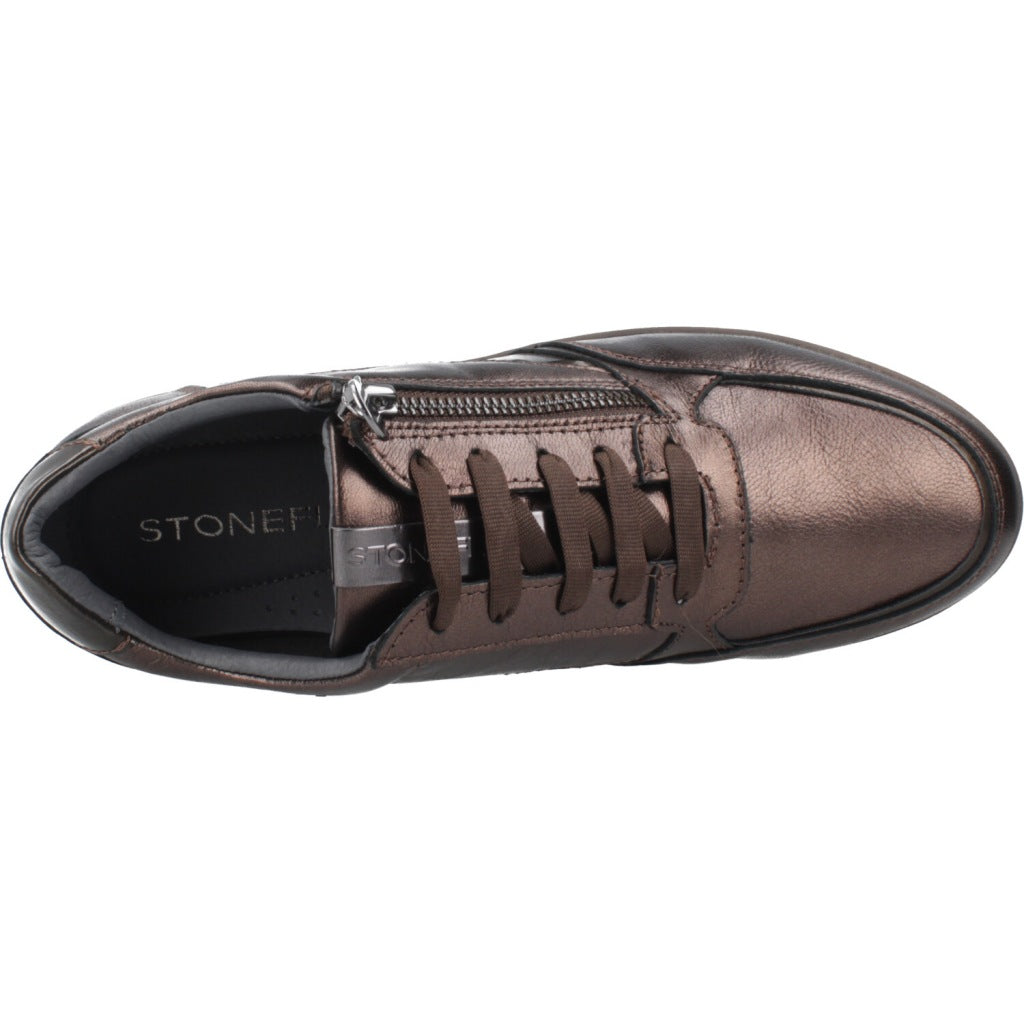STONEFLY CREAM ZIP LAMINATED en color BRONCE (7)
