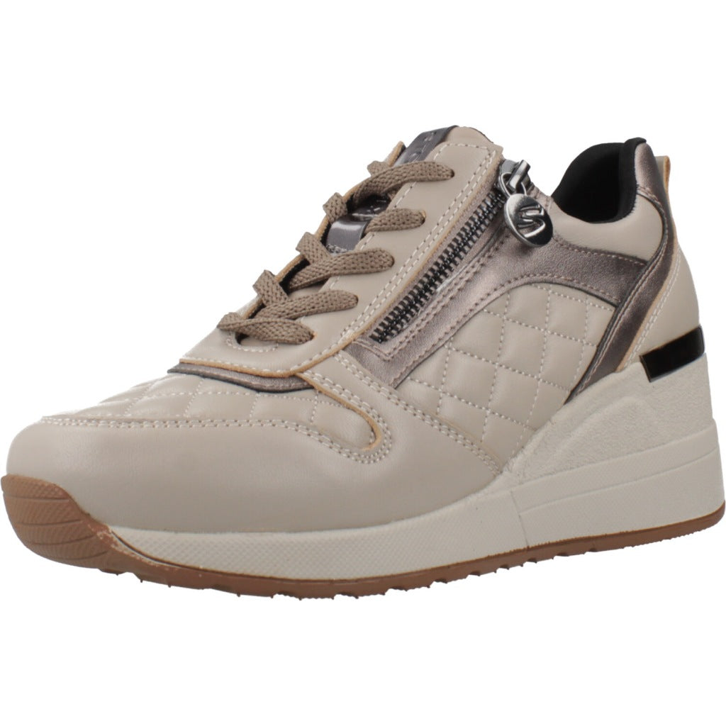 STONEFLY MINA ZIP NAP MATELASSE en color BEIS (1)