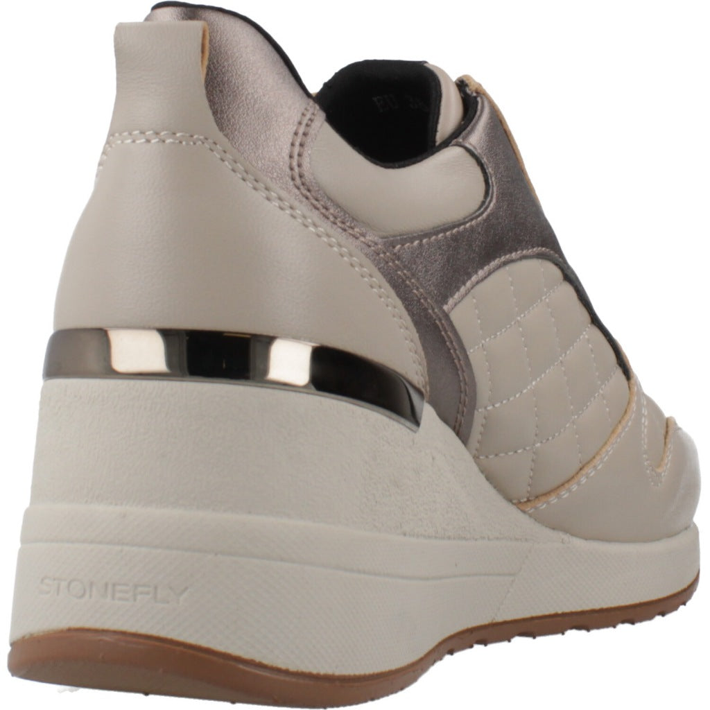 STONEFLY MINA ZIP NAP MATELASSE en color BEIS (3)