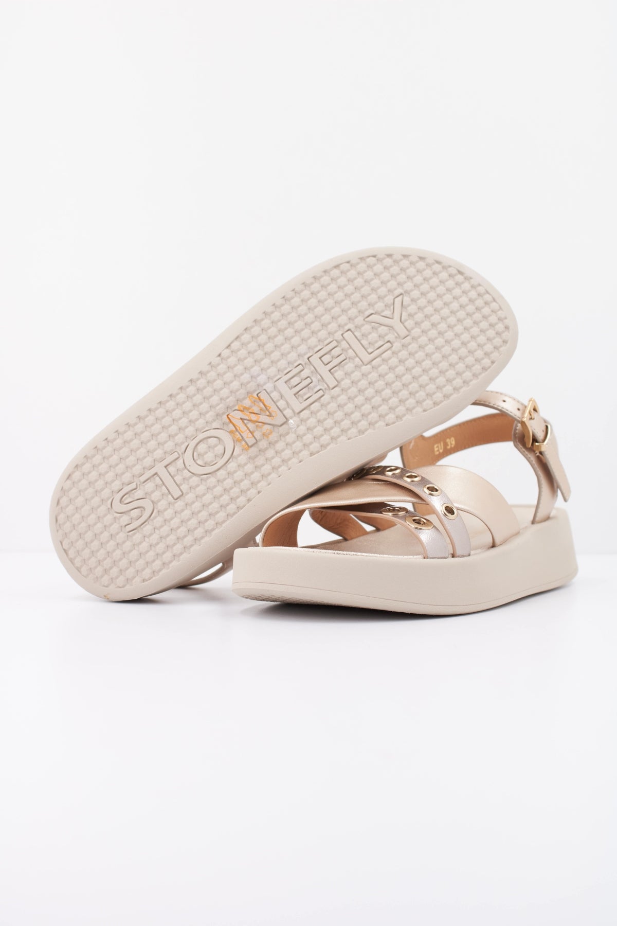 STONEFLY ELIS LAMINATED LTH en color ORO (5)