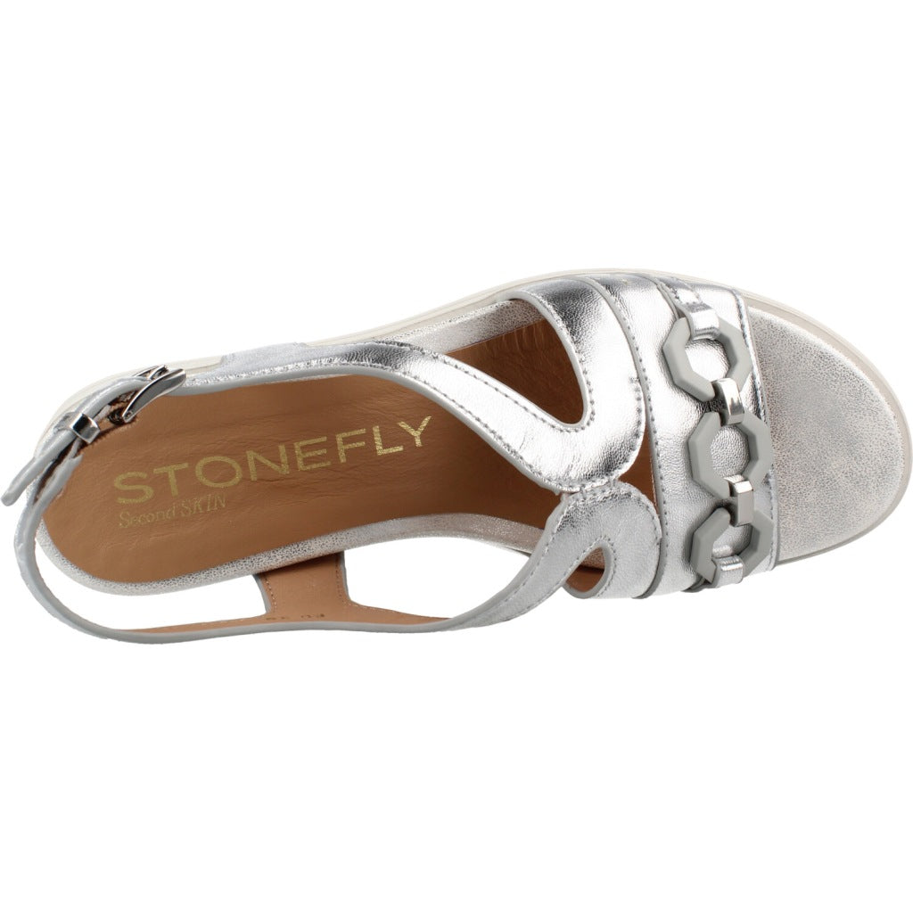STONEFLY PARKY LAMINATED LTH en color PLATA (7)