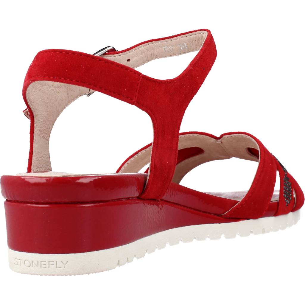 STONEFLY CHER GOAT SUEDE en color ROJO (3)