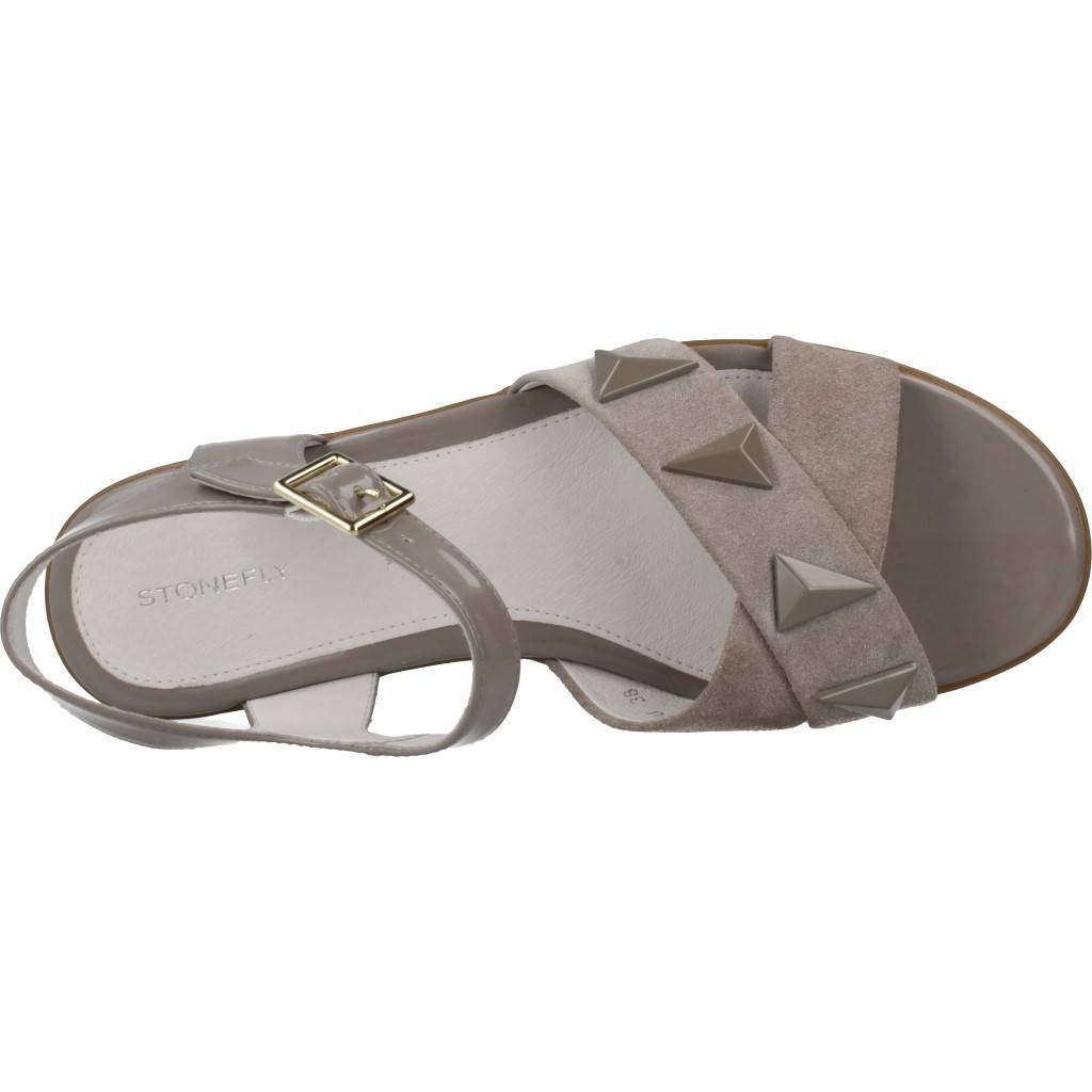 STONEFLY ALISYA VEL/PATENT en color MARRON CLARO (7)
