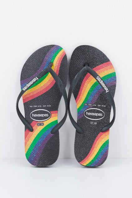 HAVAIANAS SLIM PRIDE en color NEGRO (1)