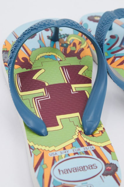 HAVAIANAS KIDS MINECRAFT en color AZUL (4)