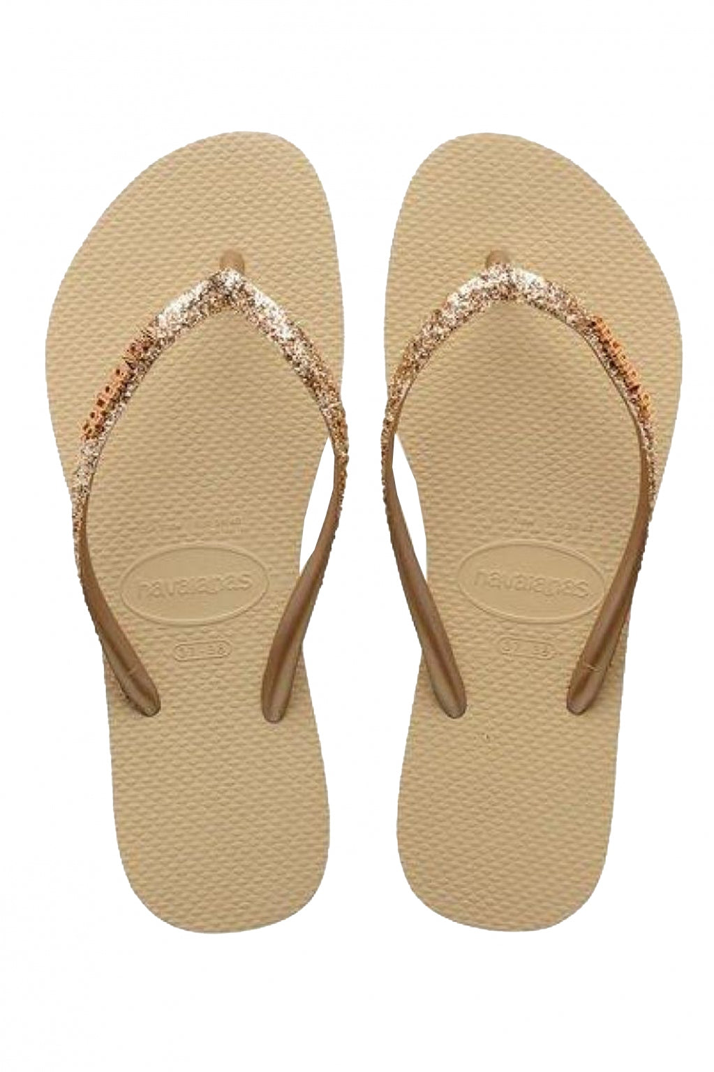 HAVAIANAS SLIM GLITTER II en color MARRON (1)