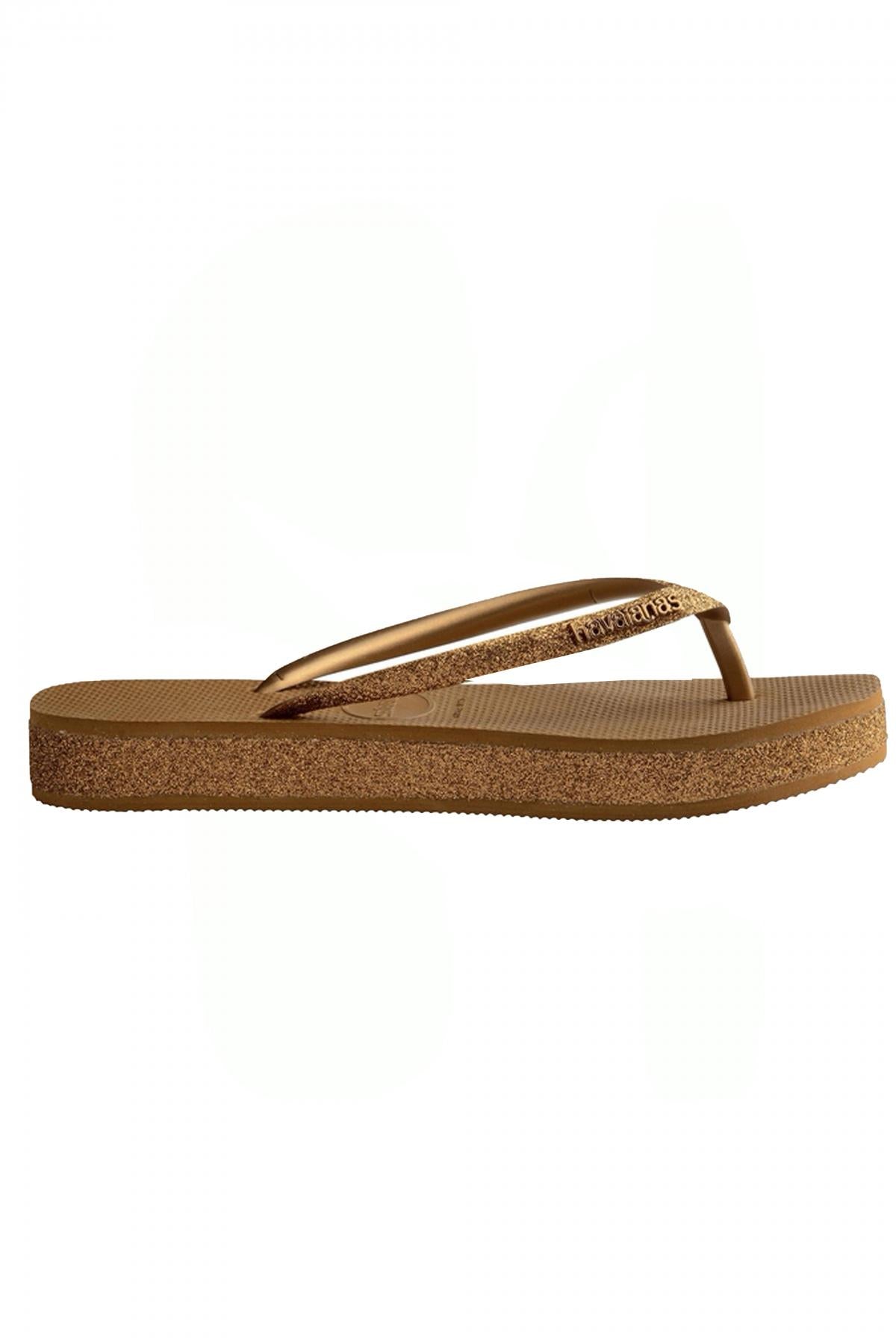 HAVAIANAS HAV. SLIM FLATFORM SPARKLE en color BRONCE (3)