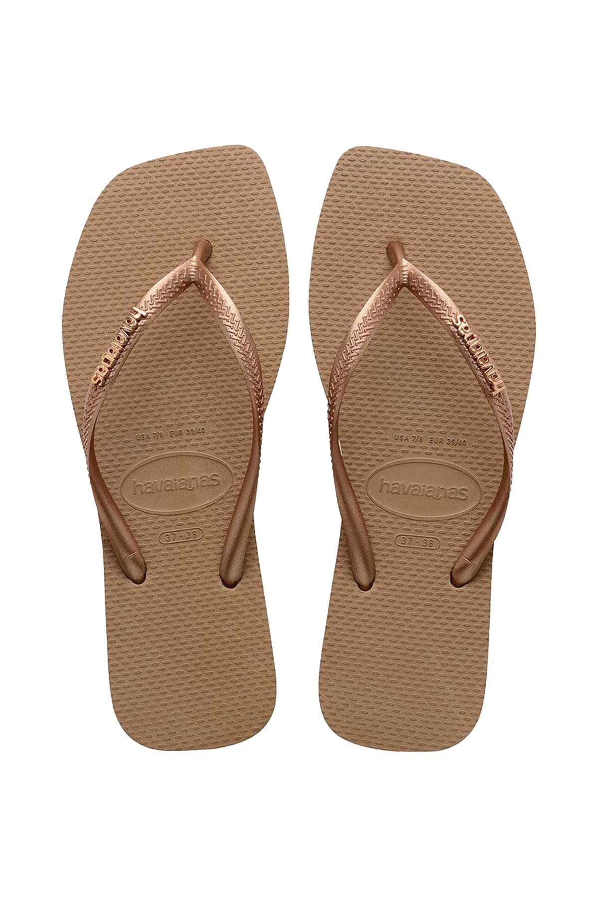 HAVAIANAS SQUARE LOGO METALLIC en color ROSA (1)