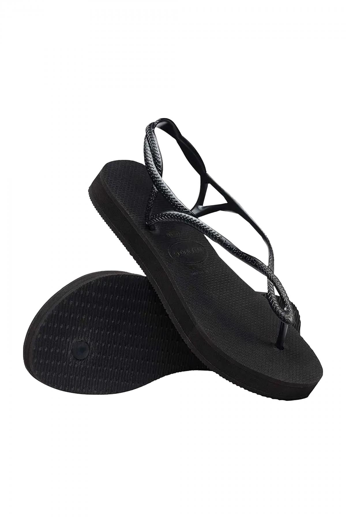 HAVAIANAS LUNA FLATFORM en color NEGRO (3)