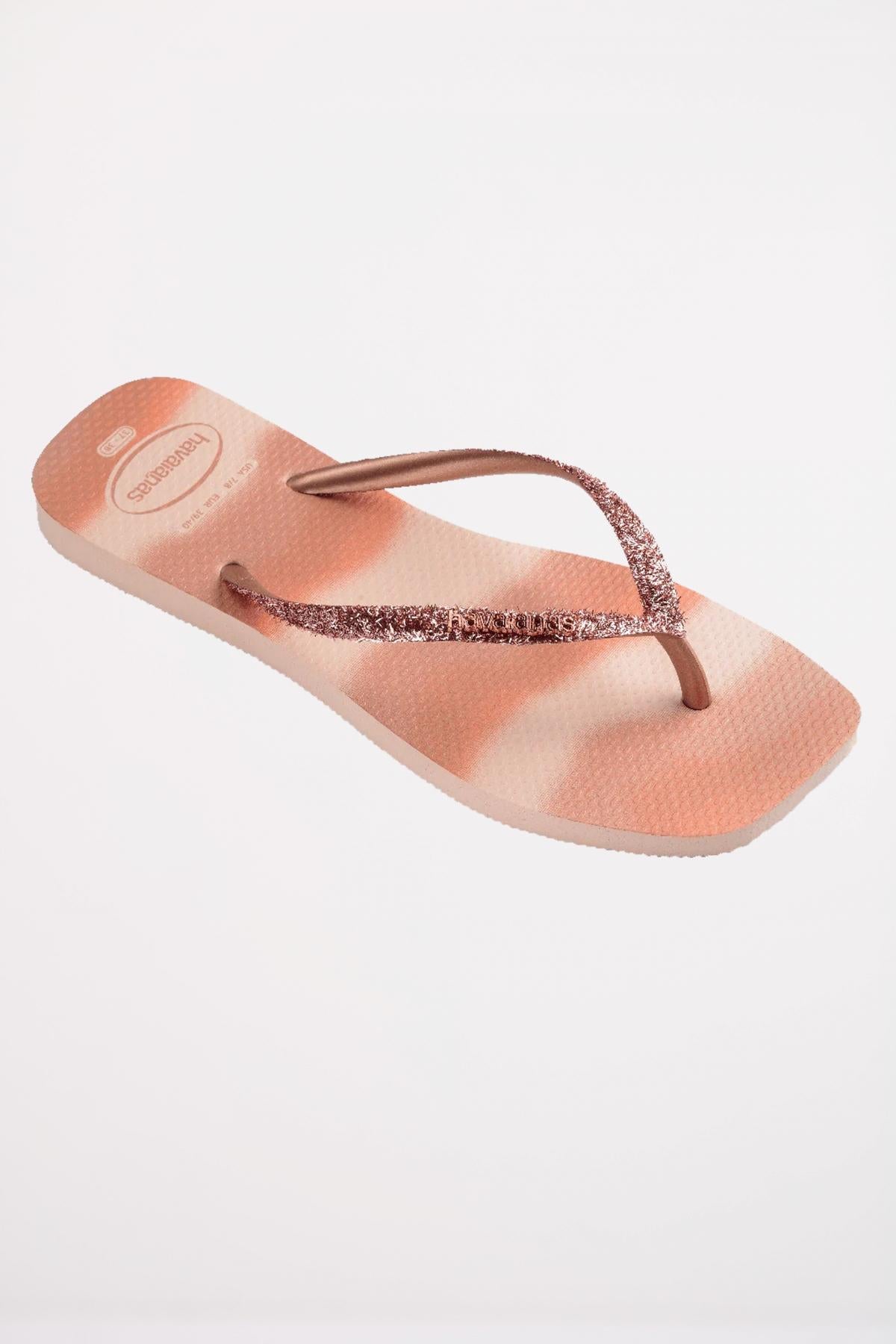 HAVAIANAS  SLIM SQUARE GLITTER en color ROSA  (2)