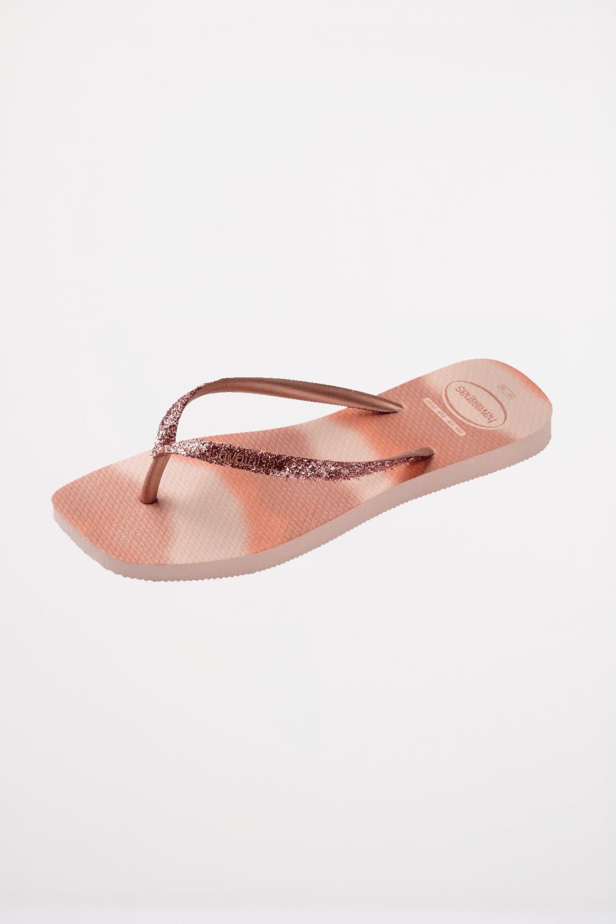 HAVAIANAS  SLIM SQUARE GLITTER en color ROSA  (3)