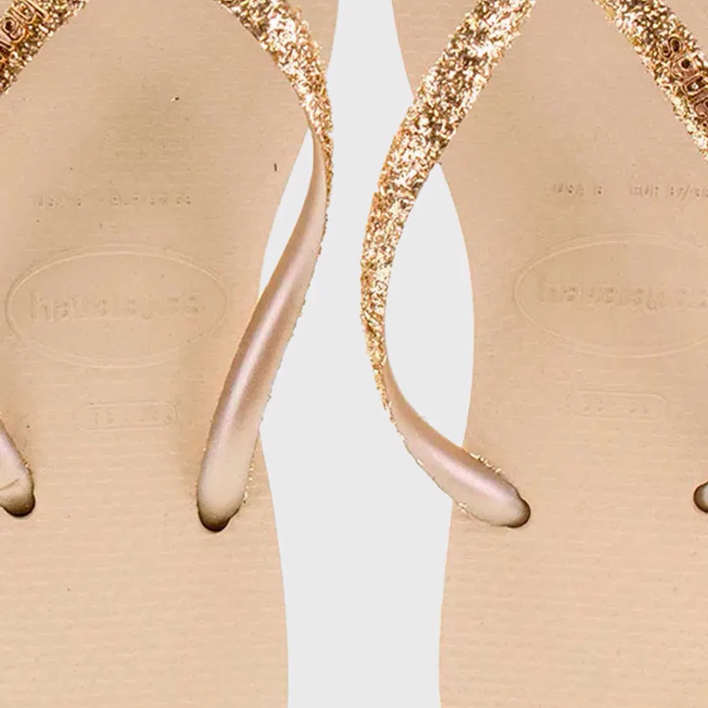 HAVAIANAS SLIM SQUARE GLITTER en color ORO (4)
