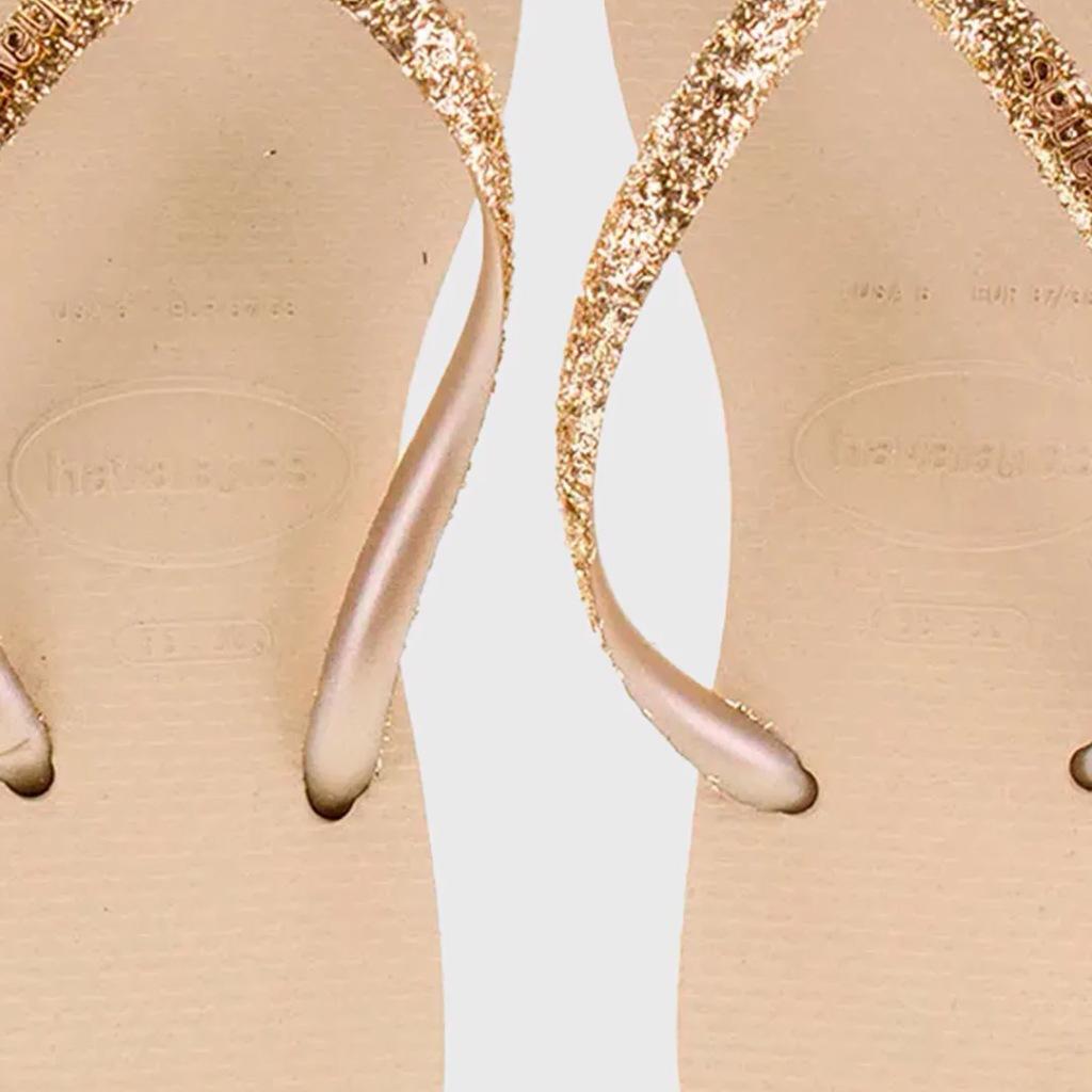 HAVAIANAS SLIM SQUARE GLITTER en color ORO (4)