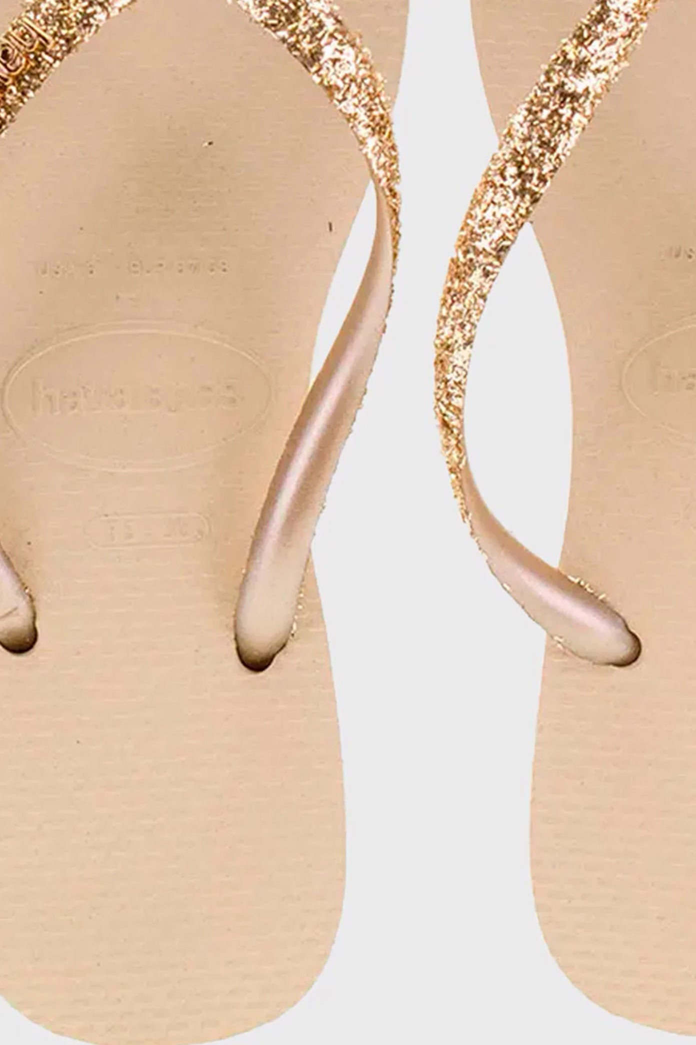 HAVAIANAS SLIM SQUARE GLITTER en color ORO (2)