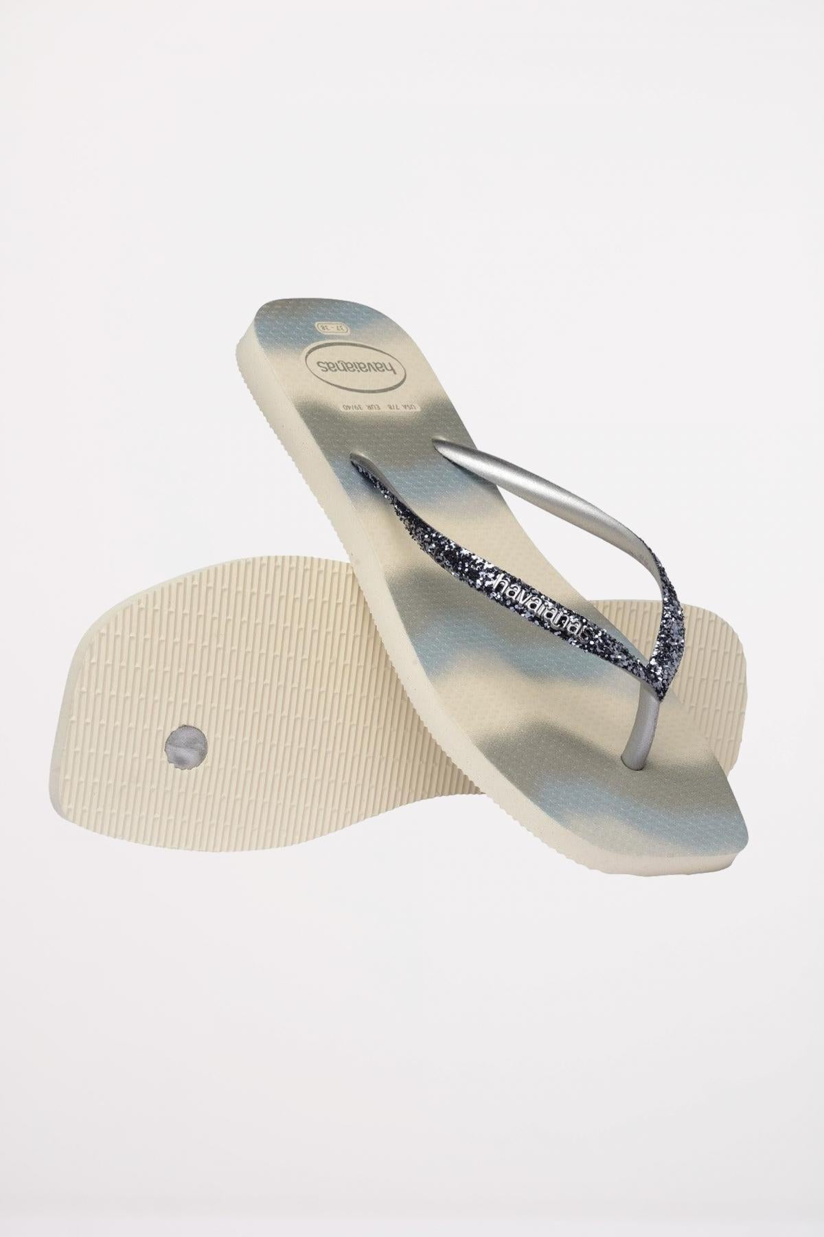 HAVAIANAS  SLIM SQUARE GLITTER en color ROSA  (4)