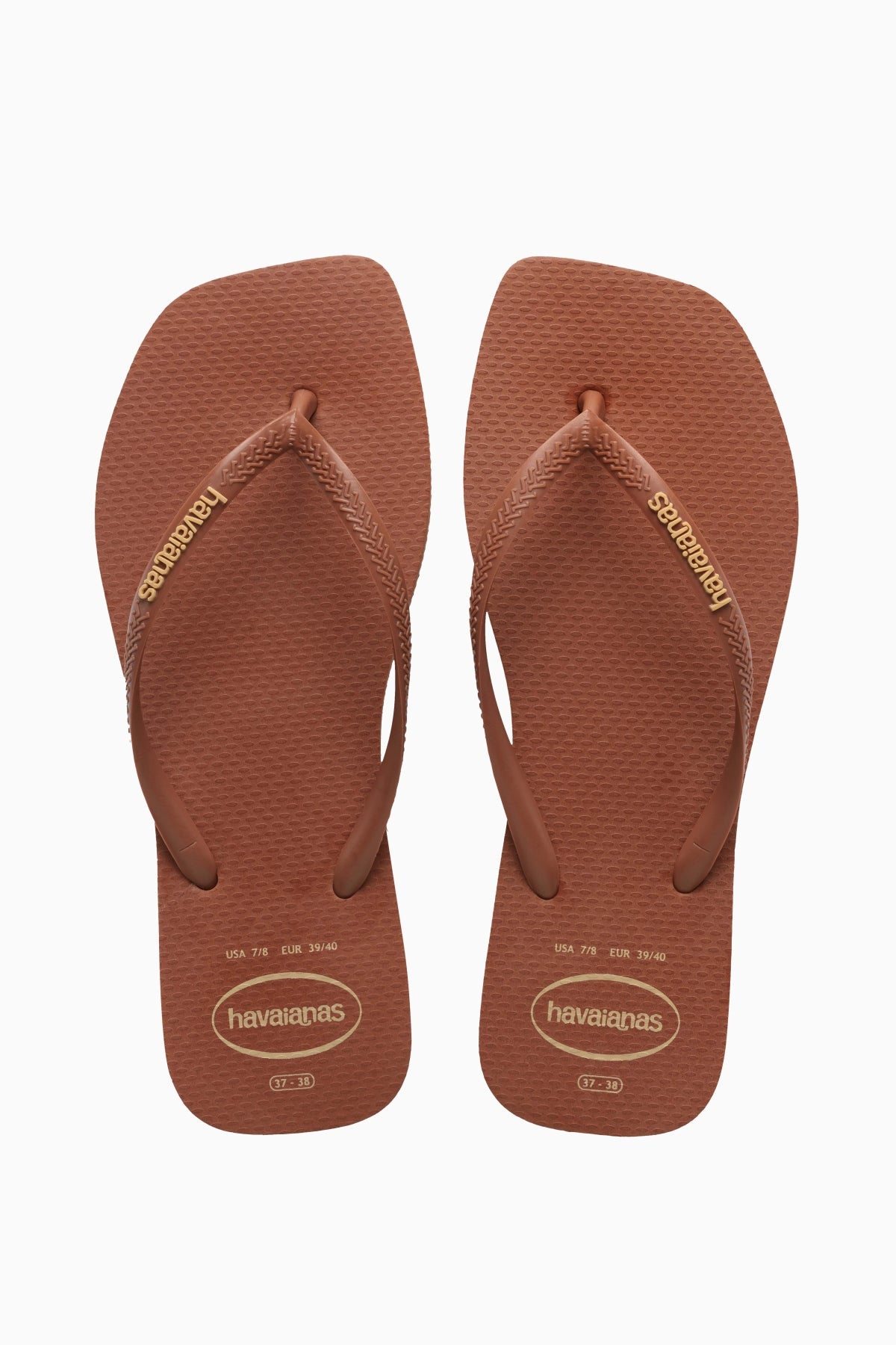 HAVAIANAS HAV. SQUARE LOGO POP UP SS en color MARRON (1)