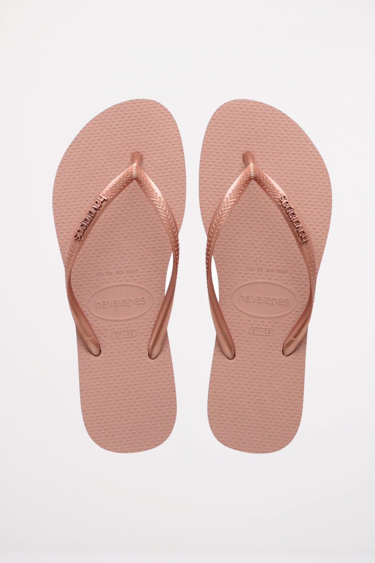HAVAIANAS SLIM LOGO METALLIC en color ROSA (1)